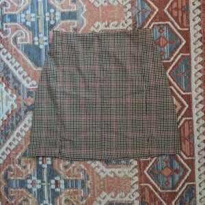 John Galt plaid mini skirt with two small slits